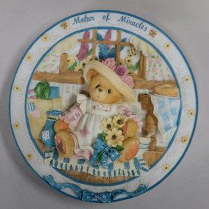 NEW Cherished Teddies Mom Maker of Miracles Mother's Day Plate 1997 Vintage